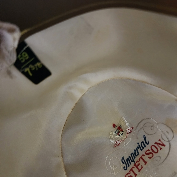 Stetson Imperial 59 7⅜  Long fur felt Fedora  Hat Tan - Picture 7 of 8